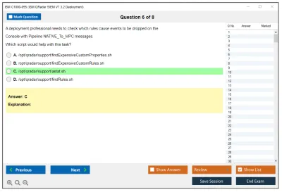 IBM C1000-055 IBM QRadar SIEM V7.3.2 Deployment Practice test exam simulator test engine exam Prep practice test questions answers Image 6