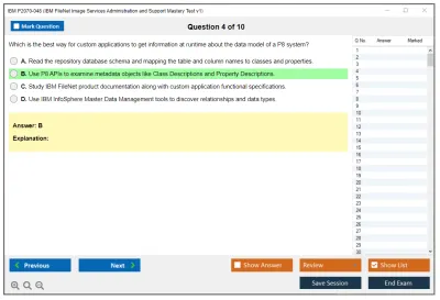 IBM P2070-048 IBM FileNet Image Services Administration and Support Mastery Test v1 Practice test exam simulator test engine exam Prep practice test questions answers Image 4