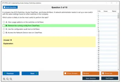 HP HPE6-A45 Implementing Aruba Campus Switching solutions Practice test exam simulator test engine exam Prep practice test questions answers Image 3