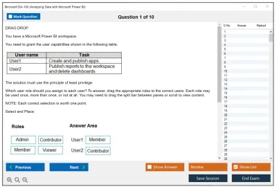 Microsoft DA-100 Analyzing Data with Microsoft Power BI Practice test exam simulator test engine exam Prep practice test questions answers Image 1