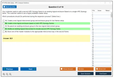 HP HPE0-S60 Delta - HPE Compute Solutions Practice test exam simulator test engine exam Prep practice test questions answers Image 6