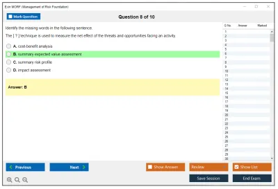 Exin MORF Management of Risk Foundation Practice test exam simulator test engine exam Prep practice test questions answers Image 8