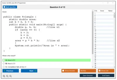 Oracle 1z0-808 Java SE 8 Programmer I Practice test exam simulator test engine exam Prep practice test questions answers Image 9