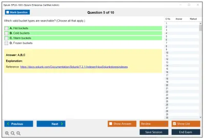 Splunk SPLK-1003 Splunk Enterprise Certified Admin Practice test exam simulator test engine exam Prep practice test questions answers Image 5