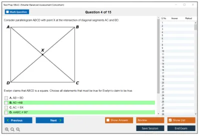 Test Prep SBAC Smarter Balanced Assessment Consortium Practice test exam simulator test engine exam Prep practice test questions answers Image 4