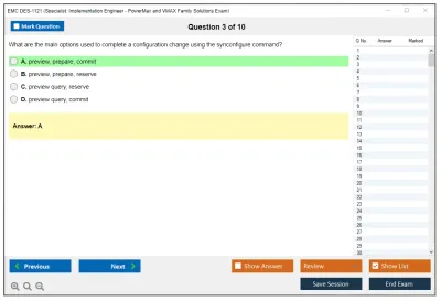 EMC DES-1121 Specialist - Implementation Engineer, PowerMax and VMAX Family Solutions Practice test exam simulator test engine exam Prep practice test questions answers Image 3