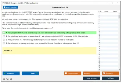 HP HPE0-J58 Designing Multi-Site HPE Storage Solutions Practice test exam simulator test engine exam Prep practice test questions answers Image 9