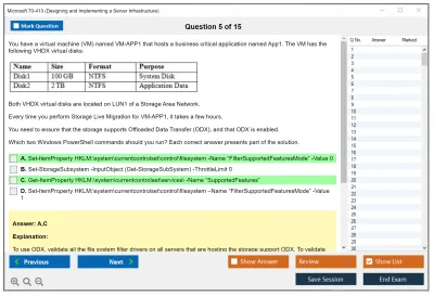 Microsoft 70-413 Designing and Implementing a Server Infrastructure Practice test exam simulator test engine exam Prep practice test questions answers Image 5