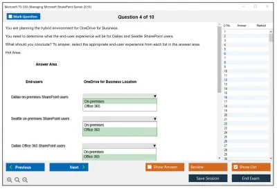 Microsoft 70-339 Managing Microsoft SharePoint Server 2016 Practice test exam simulator test engine exam Prep practice test questions answers Image 4