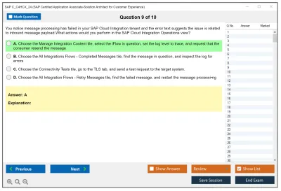 SAP C_C4HCX_24 SAP Certified Associate - Solution Architect - SAP Customer Experience Practice test exam simulator test engine exam Prep practice test questions answers Image 9