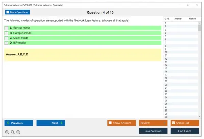 Extreme Networks EW0-300 Extreme Networks Specialist Practice test exam simulator test engine exam Prep practice test questions answers Image 4
