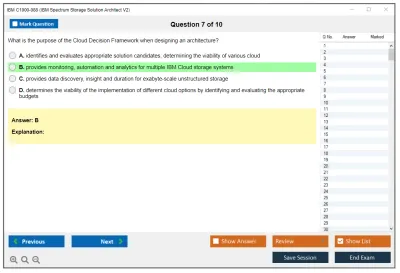 IBM C1000-088 IBM Spectrum Storage Solution Architect V2 Practice test exam simulator test engine exam Prep practice test questions answers Image 7