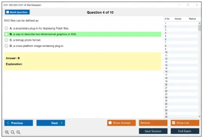 CIW 1D0-520 CIW v5 Site Designer Practice test exam simulator test engine exam Prep practice test questions answers Image 4