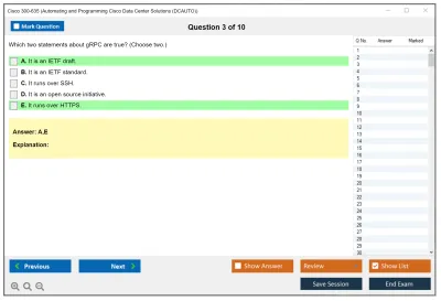 Cisco 300-635 Automating Cisco Data Center Solutions (DCAUTO) Practice test exam simulator test engine exam Prep practice test questions answers Image 3