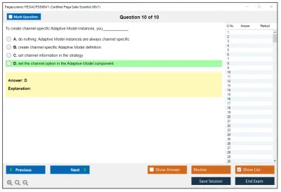 Pegasystems PEGACPDS88V1 Certified Pega Data Scientist 8.8 Practice test exam simulator test engine exam Prep practice test questions answers Image 10