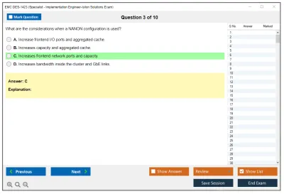 EMC DES-1423 Specialist - Implementation Engineer, Isilon Solutions Exam Practice test exam simulator test engine exam Prep practice test questions answers Image 3
