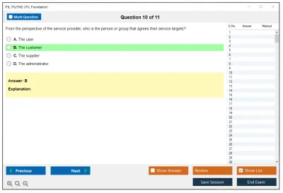 ITIL ITILFND ITIL – Foundation (v4) Practice test exam simulator test engine exam Prep practice test questions answers Image 10