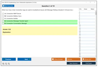 Cisco 300-810 Implementing Cisco Collaboration Applications (CLICA) Practice test exam simulator test engine exam Prep practice test questions answers Image 3
