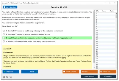 Microsoft PL-400 Microsoft Power Platform Developer Practice test exam simulator test engine exam Prep practice test questions answers Image 12