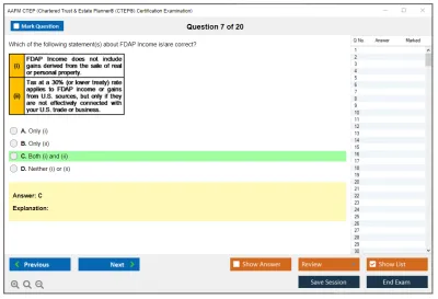 AAFM CTEP Chartered Trust & Estate Planner® (CTEP®) Certification Examination Practice test exam simulator test engine exam Prep practice test questions answers Image 7