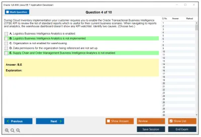 Oracle 1z0-900 Java EE 7 Application Developer Practice test exam simulator test engine exam Prep practice test questions answers Image 4