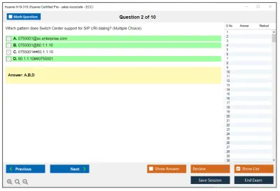 Huawei H19-316 Huawei Certified Pre - sales Associate-ECC Practice test exam simulator test engine exam Prep practice test questions answers Image 2
