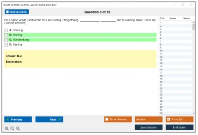 GAQM CLSSBB Certified Lean Six Sigma Black Belt (CLSSBB) Practice test exam simulator test engine exam Prep practice test questions answers Image 3