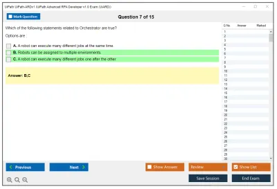 UiPath UiPath-ARDv1 UiPath Advanced RPA Developer v1.0 Exam (UiARD) Practice test exam simulator test engine exam Prep practice test questions answers Image 7