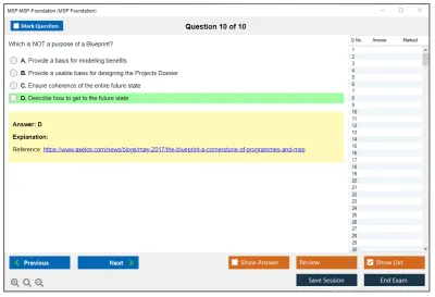 MSP MSP-Foundation MSP Foundation Exam (5thEdition) Practice test exam simulator test engine exam Prep practice test questions answers Image 10