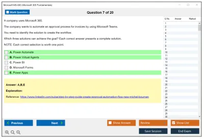 Microsoft MS-900 Microsoft 365 Fundamentals Practice test exam simulator test engine exam Prep practice test questions answers Image 7