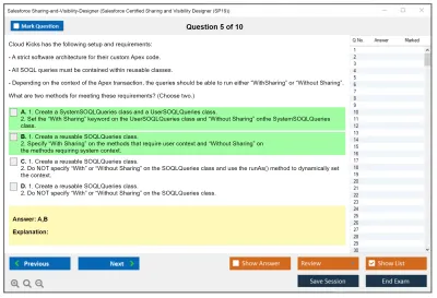 Salesforce Sharing-and-Visibility-Designer Salesforce Certified Sharing and Visibility Designer Practice test exam simulator test engine exam Prep practice test questions answers Image 5