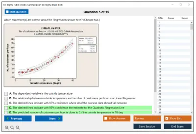 Six Sigma ICBB IASSC Lean Six Sigma – Black Belt Practice test exam simulator test engine exam Prep practice test questions answers Image 5