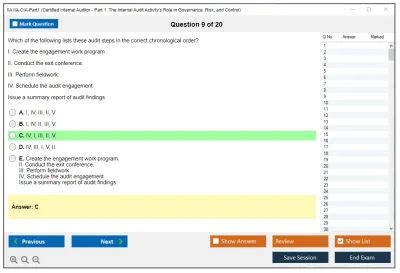 IIA IIA-CIA-Part1 Essentials of Internal Auditing Practice test exam simulator test engine exam Prep practice test questions answers Image 9