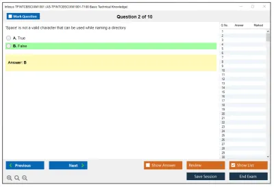 Infosys TFINTCBSCIXM1001 AS-TFINTCBSCIXM1001-T100 Basic Technical Knowledge Practice test exam simulator test engine exam Prep practice test questions answers Image 2