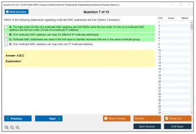 Huawei H12-221 HCNP-R&amp;S-IERN (Huawei Certified Network Professional-Implementing Enterprise Routing Network) Practice test exam simulator test engine exam Prep practice test questions answers Image 7