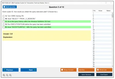 IBM P2090-047 IBM PureData System for Transactions Technical Mastery Test v1 Practice test exam simulator test engine exam Prep practice test questions answers Image 5