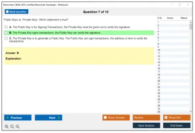 Blockchain CBDE BTA Certified Blockchain Developer - Ethereum Practice test exam simulator test engine exam Prep practice test questions answers Image 7