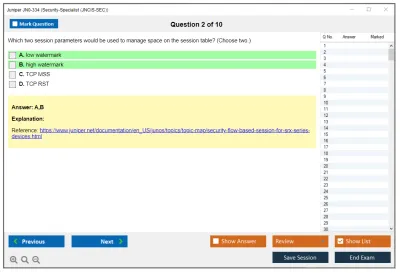 Juniper JN0-334 Security-Specialist (JNCIS-SEC) Practice test exam simulator test engine exam Prep practice test questions answers Image 2