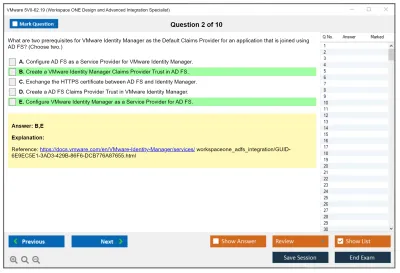 VMware 5V0-62.19 Workspace ONE Design and Advanced Integration Specialist Practice test exam simulator test engine exam Prep practice test questions answers Image 2