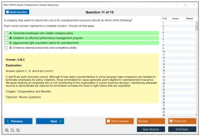 HRCI SPHR Senior Professional in Human Resources Practice test exam simulator test engine exam Prep practice test questions answers Image 11