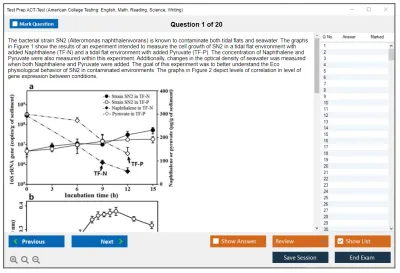 Test Prep ACT-Test American College Testing: English, Math, Reading, Science, Writing Practice test exam simulator test engine exam Prep practice test questions answers Image 1