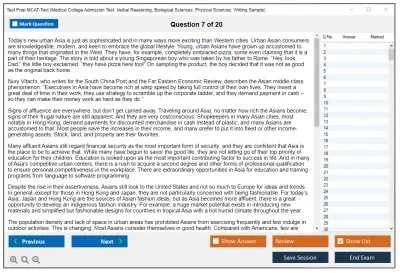 Test Prep MCAT-Test Medical College Admission Test: Verbal Reasoning, Biological Sciences, Physical Sciences, Writing Sample Practice test exam simulator test engine exam Prep practice test questions answers Image 7