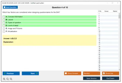 GAQM ISO-BCMS-22301 ISO 22301 BCMS - Certified Lead Auditor Practice test exam simulator test engine exam Prep practice test questions answers Image 4