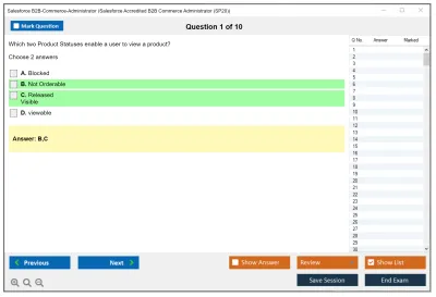Salesforce B2B-Commerce-Administrator Salesforce Accredited B2B Commerce Administrator Practice test exam simulator test engine exam Prep practice test questions answers Image 1