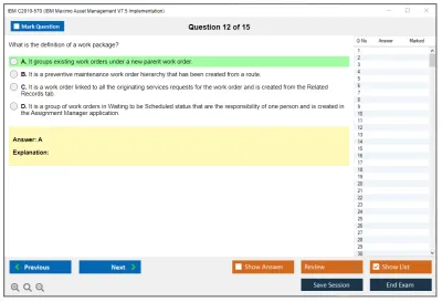 IBM C2010-570 IBM Maximo Asset Management V7.5 Implementation Practice test exam simulator test engine exam Prep practice test questions answers Image 12