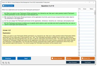 Oracle 1z0-1086-22 Oracle Enterprise Data Management Cloud 2022 Implementation Professional Practice test exam simulator test engine exam Prep practice test questions answers Image 5
