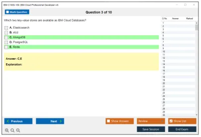 IBM C1000-109 IBM Cloud Professional Developer v4 Practice test exam simulator test engine exam Prep practice test questions answers Image 3