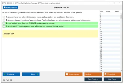 SAP C_C4H430_94 SAP Certified Application Associate - SAP Commissions Implementation Practice test exam simulator test engine exam Prep practice test questions answers Image 3