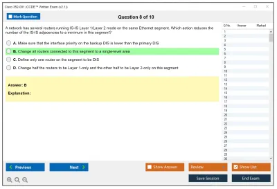 Cisco 352-001 CCDE™ Written Exam (v2.1) Practice test exam simulator test engine exam Prep practice test questions answers Image 8