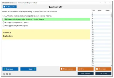 EMC DES-6322 Specialist - Implementation Engineer-VxRail Exam Practice test exam simulator test engine exam Prep practice test questions answers Image 3